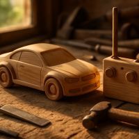 Voiture télécommandée en bois facile