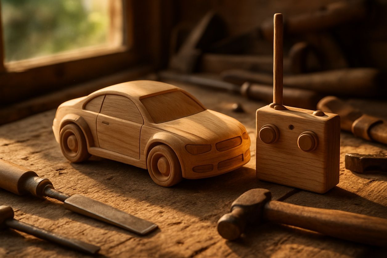 Voiture télécommandée en bois facile