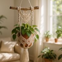 Suspendez vos plantes en macramé bohème