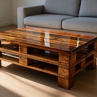 Table basse palette et résine facile à faire