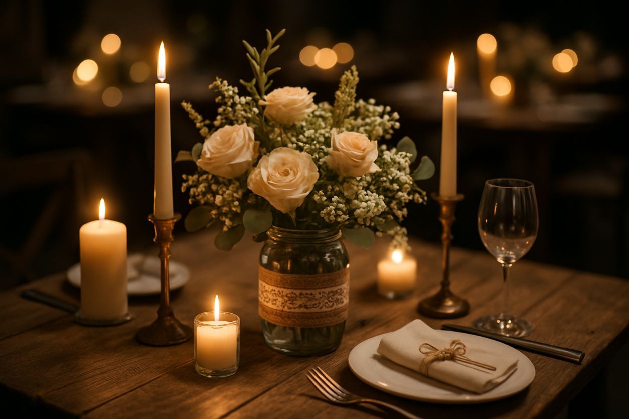 Déco de table mariage : idées fait main