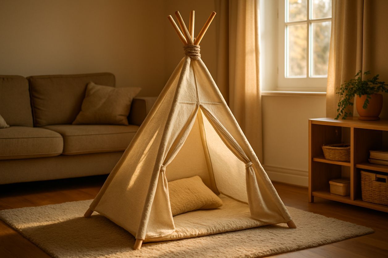 Fabriquer un tipi enfant en tissu et bois