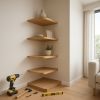 Étagère d’angle suspendue DIY salon