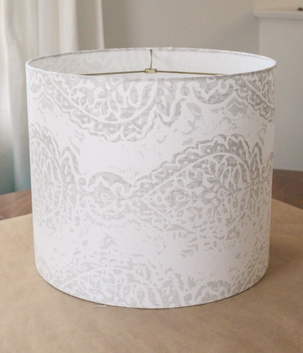 Abat jour blanc tissu DIY