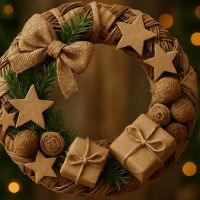 Couronne de Noël DIY en objets recyclés