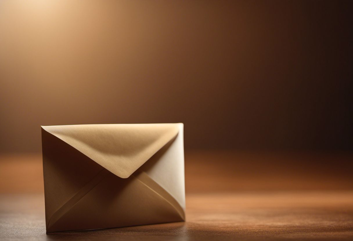 Une feuille pliée en enveloppe : un artisanat unique