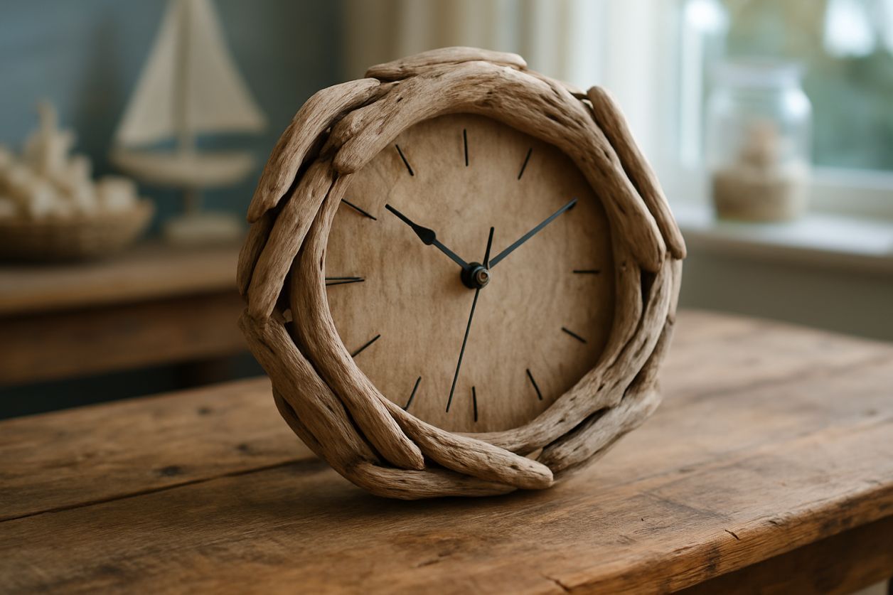 Horloge murale en bois flotté DIY facile