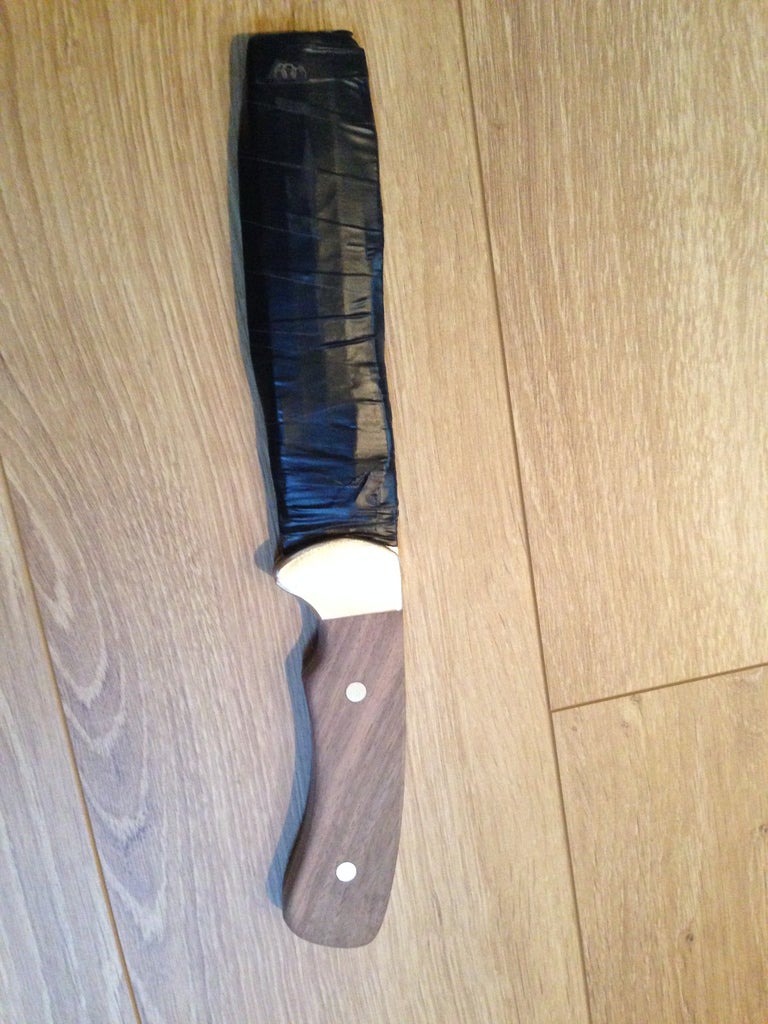 Fixation de la lame du couteau
