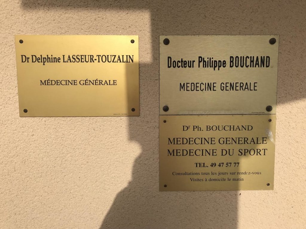 plaque professionnelle médecin